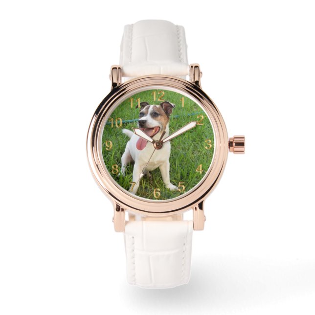 Fox Terrier, Tongue in Cheek, Horloge (Voorkant)