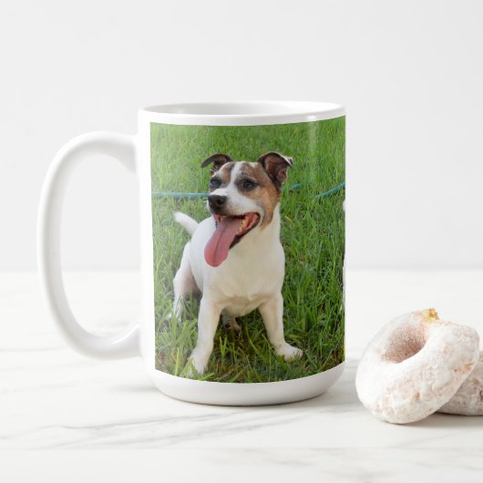 Fox Terrier, Tongue in Cheek, Koffiemok (Met donut)