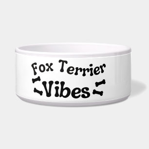 Fox Terrier Vibes Keramische Hondenbak Voerbakje