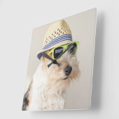Fox Terrier Vierkante Klok (Hoek)