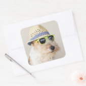 Fox Terrier Vierkante Sticker (Envelop)