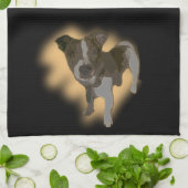 Fox Terrier Waterverf, Dish Towel Theedoek (Gevouwen)