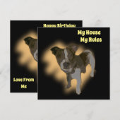 Fox Terrier Waterverf, Flat Birthday Kaart (Voorkant / Achterkant)