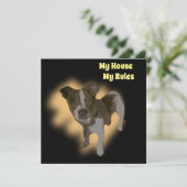 Fox Terrier Waterverf, Flat Birthday Kaart (Staand voorkant)