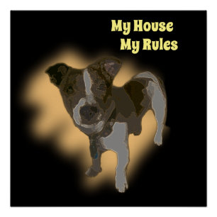 Fox Terrier Waterverf, Poster