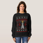 Fox Terrier Wire Hond Vrolijk Kerstmis Lelijke Swe Trui (Voorkant volledig)
