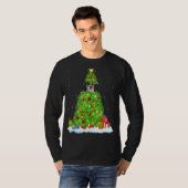 Fox Terrier Xmas Lighting Tree Funny Fox Terrier C T-shirt (Voorkant volledig)
