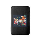 Fox Terrier Xmas Verlichting Santa Fox Terrier Hon Badmat (Voorkant Verticaal)