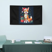 Fox Terrier Xmas Verlichting Santa Fox Terrier Hon Spandoek (Beurs)
