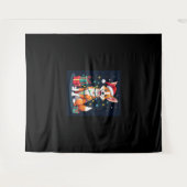 Fox Terrier Xmas Verlichting Santa Fox Terrier Hon Wandkleed (Voorkant (horizontaal))