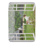 Fox Terriers die de tuin verkennen, Badmat (Voorkant Verticaal)