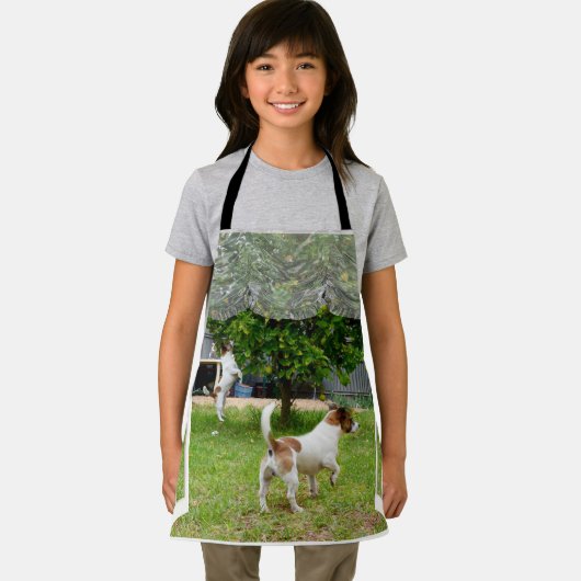 Fox Terriers door mijn raam, Kinder Schort (Insitu)