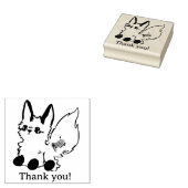 Fox, thank you! rubberstempel (Gestempeld)