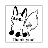 Fox, thank you! rubberstempel (Afrduk)
