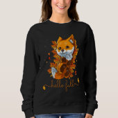 Fox Thanksgiving Fall Autumn Hello Fall Cute Fox Trui (Voorkant)