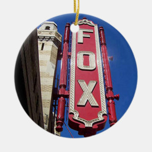 Fox Theater, Atlanta, Georgia, prettige kerst Y'al Keramisch Ornament