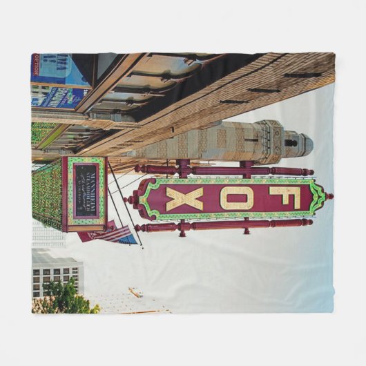 Fox Theater, Atlanta, Kerstmis, Fleece Deken (Voorkant (Horizontaal))