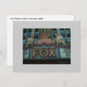 Fox Theater, Detroit, Michigan Briefkaart (Voorkant / Achterkant)