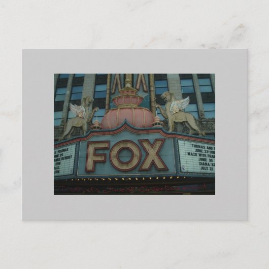 Fox Theater, Detroit, Michigan Briefkaart (Voorkant)