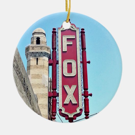 Fox Theater Ornament, Fox Theater, Atlanta, Atlant Keramisch Ornament (Voorkant)