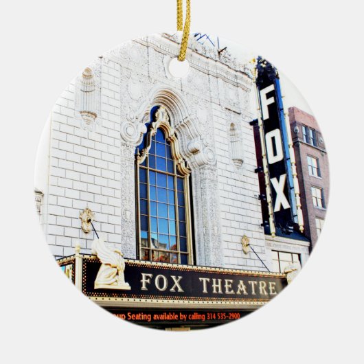 Fox Theater, St. Louis, kerstversiering, Keramisch Ornament (Voorkant)