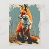  Fox: Tijdloze Wildlife Charm Briefkaart (Voorkant)