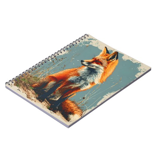  Fox: Tijdloze Wildlife Charm Notitieboek (Linkerzijde)