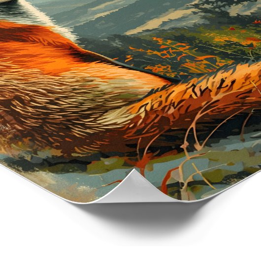  Fox: Tijdloze Wildlife Charm Poster (Hoek)