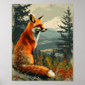  Fox: Tijdloze Wildlife Charm Poster (Voorkant)