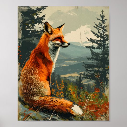 Fox: Tijdloze Wildlife Charm Poster (Voorkant)