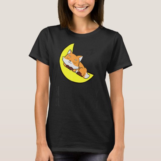 Fox tired Nap de hele dag in de slaapstand T-shirt (Voorkant)