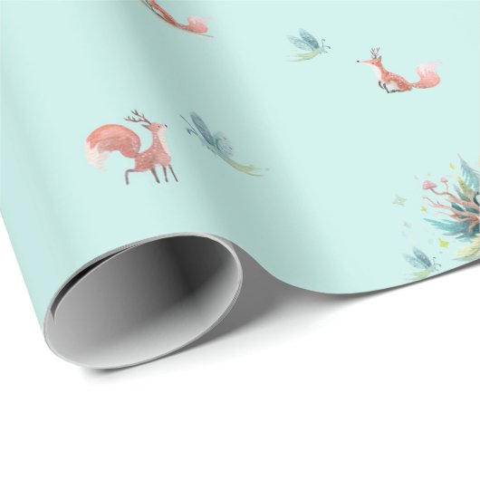 Fox Tree Wrapping Paper Cadeaupapier (Rol Hoek)