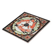 Fox Trio Mystical Cirtical Design Art Tile Trivet Tegeltje (Zijkant)