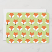 Fox Turing One First Animal Birthday Kaart (Achterkant)