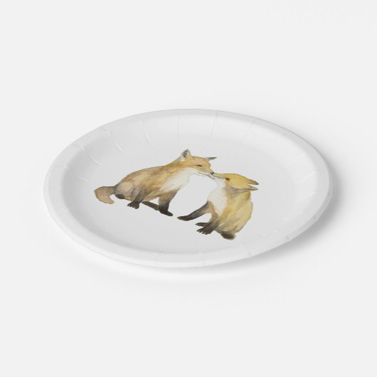 Fox Twins Papieren Bordje (Gekanteld)