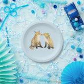 Fox Twins Papieren Bordje (Feest)
