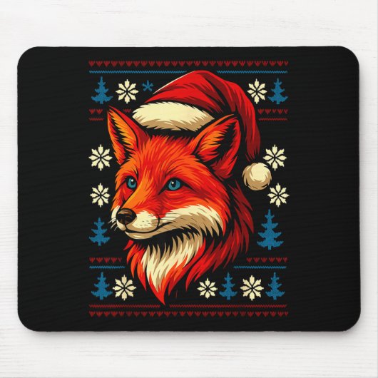 Fox Ugly Christmas Sweater  Muismat (Voorkant)