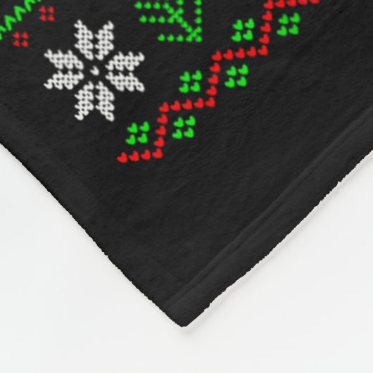 Fox Ugly Xmas Sweater Funny Fox Animal Merry Chris Fleece Deken (Hoek)