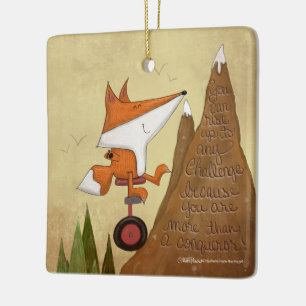 Fox Unicyclist - Meer dan een veroveraar Keramisch Ornament