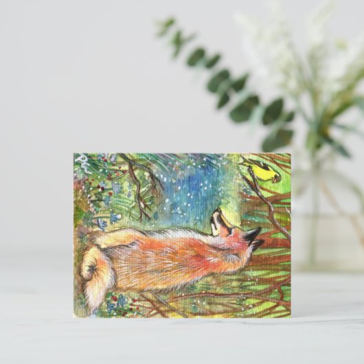 Fox van de Ravine Briefkaart (Staand voorkant)