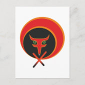 Fox van het leven - Rood. Briefkaart (Voorkant)