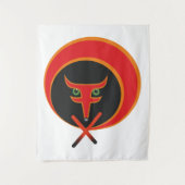 Fox van het leven - Rood. Wandkleed (Voorkant)