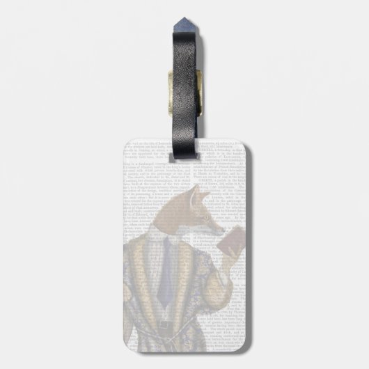 Fox van lezer bagagelabel (Achterkant verticaal)