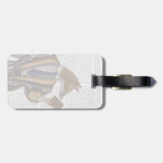 Fox van lezer bagagelabel (Achterkant horizontaal)