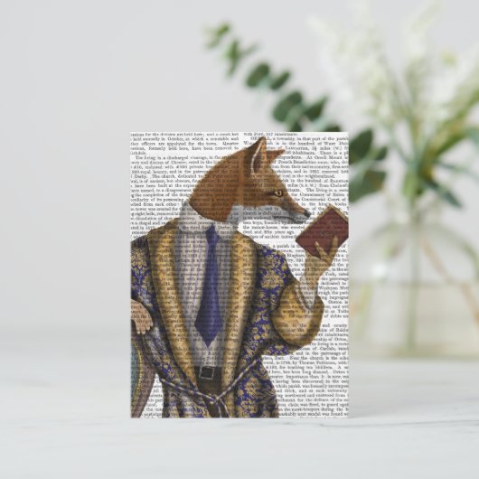 Fox van lezer briefkaart (Staand voorkant)