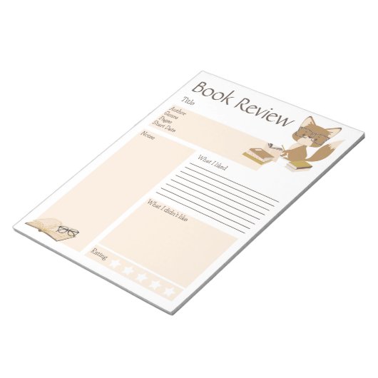 Fox van Review lezen Notitieblok (Schuin)