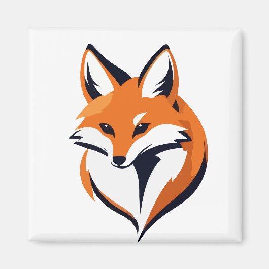 Fox Vector Art Animal Modern Urban City Graphic Magneet (Voorkant)