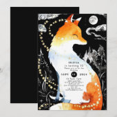 Fox Verjaardag Bossen Whimsy Kaart (Voorkant / Achterkant)