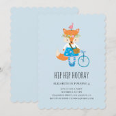 Fox verjaardagsfeestje. Baby meisje. Dierlijk kind Kaart (Voorkant / Achterkant)