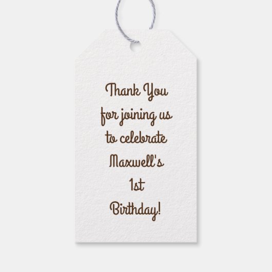 Fox verjaardagsfeestje cadeaulabel (Achterkant)